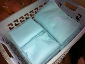 IKEA Fleece Blankets Quartered and Washed